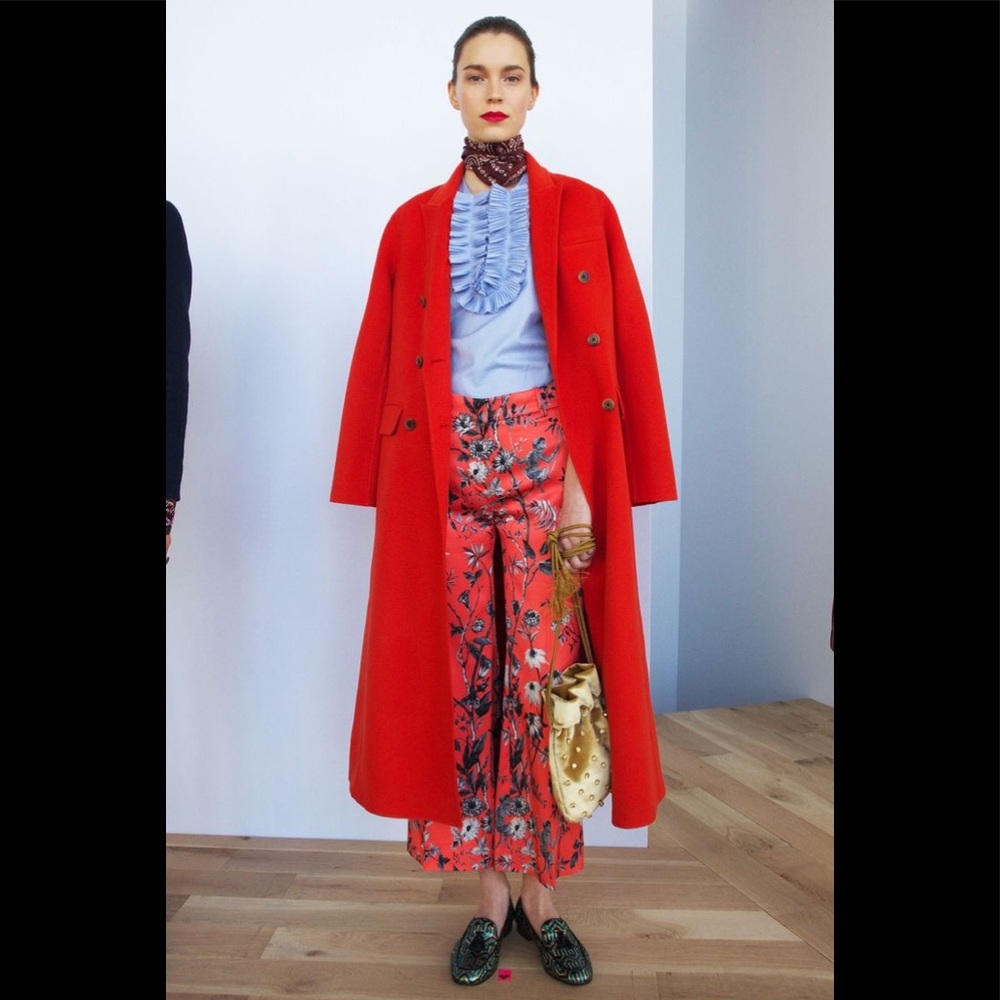 J Crew Collection Ratti Monkey print silk pants